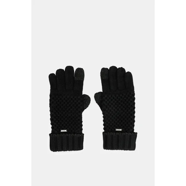 Guantes de punto negros