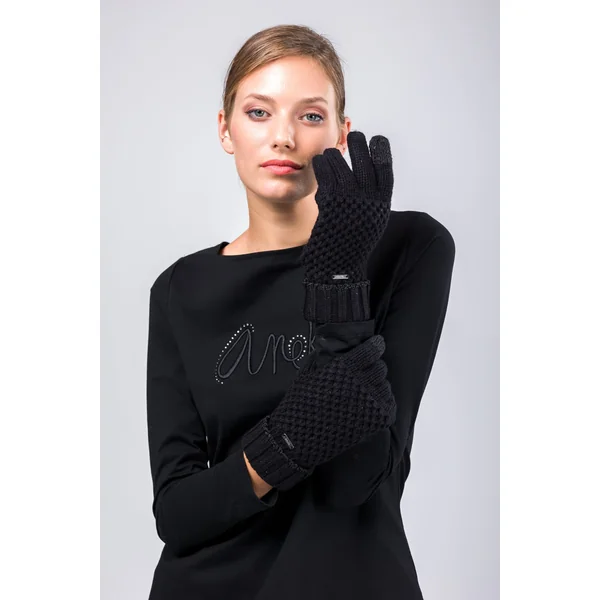 Guantes de punto negros - Imagen 2