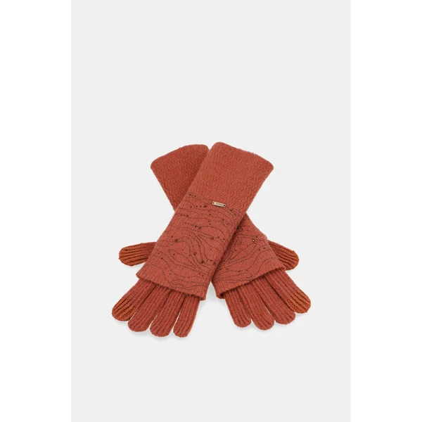 Guantes de punto rojo