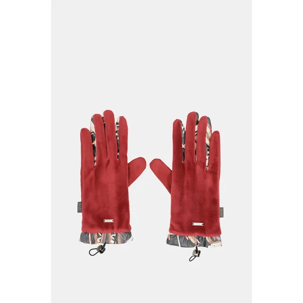 Guantes de terciopelo burdeos