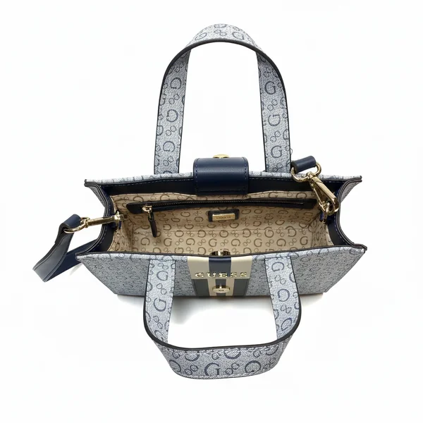 Guess Cartera Ines Mini Satchel Navy - Imagen 5