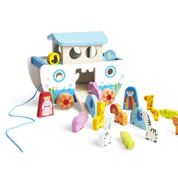 Hape Pull Along Noah's Ark 17 piezas 1-3 años - Imagen 2
