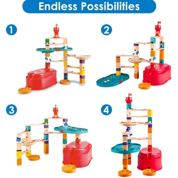 Hape Quadrilla Stack Track Bucket Set 4+ - Imagen 3