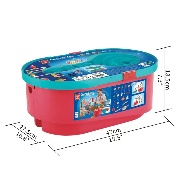 Hape Quadrilla Stack Track Bucket Set 4+ - Imagen 5