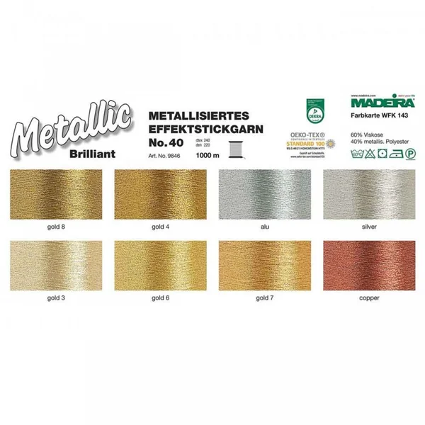 Hilo Metalizado Madeira Metallic 1000m