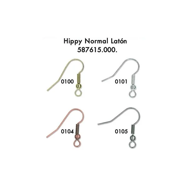 Hippy - Gancho de Pendiente Normal de Latón