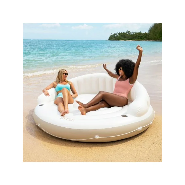 ILHA INSUFLÁVEL INTEX CANOPY CREME - 199X150 CM - Imagen 3