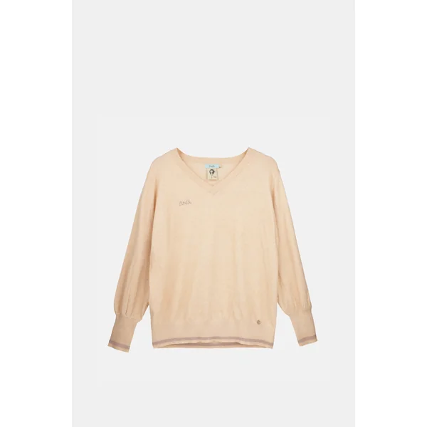 Jersey beige cuello pico Shōen