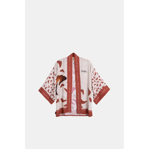 Kimono corto rojo