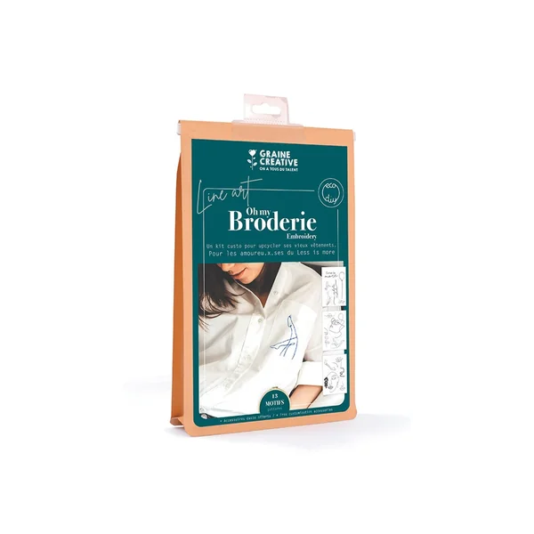 Kit de bordado sobre ropa - Line Art