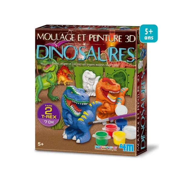 Kit de moldeo y pintura 3D - Dinosaurios