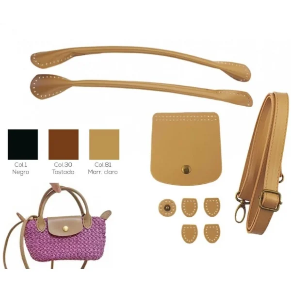 Kit para Bolso de Polipiel - 9 Piezas para Confección