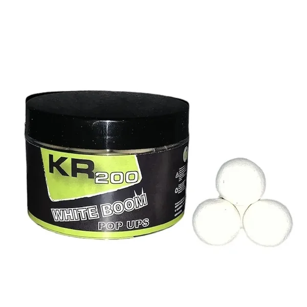 KROM QUALITY POP UPS WHITE BOOM WHITE 15mm - Arapaima Fishing