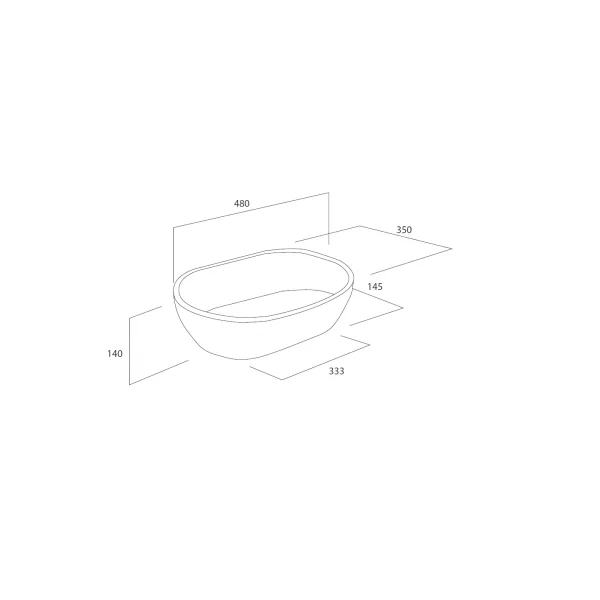 Lavabo Monaco Solid Surface - Imagen 2