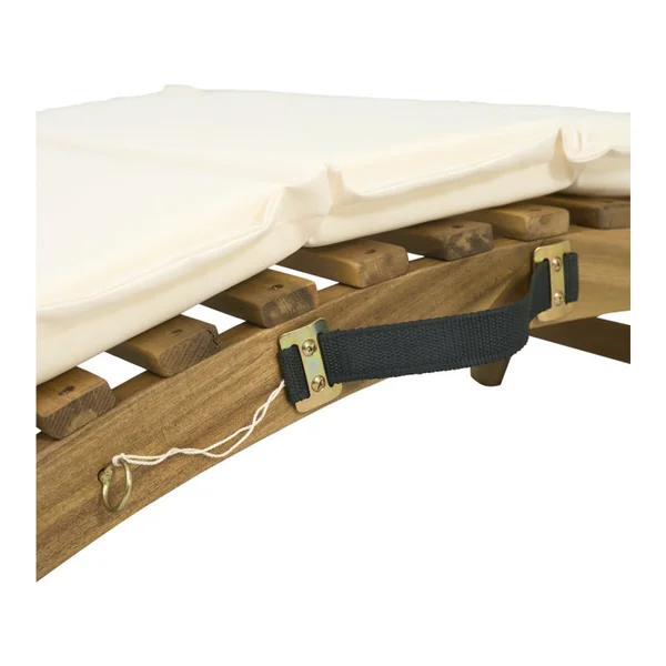 Lettino in legno "Jakarta" con cuscini - Beige - Imagen 7