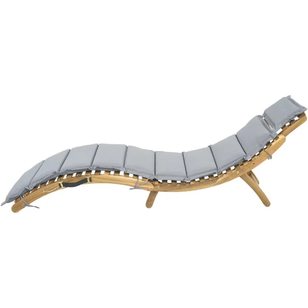 Lettino in legno "Jakarta" con cuscini - Grigio - Imagen 4