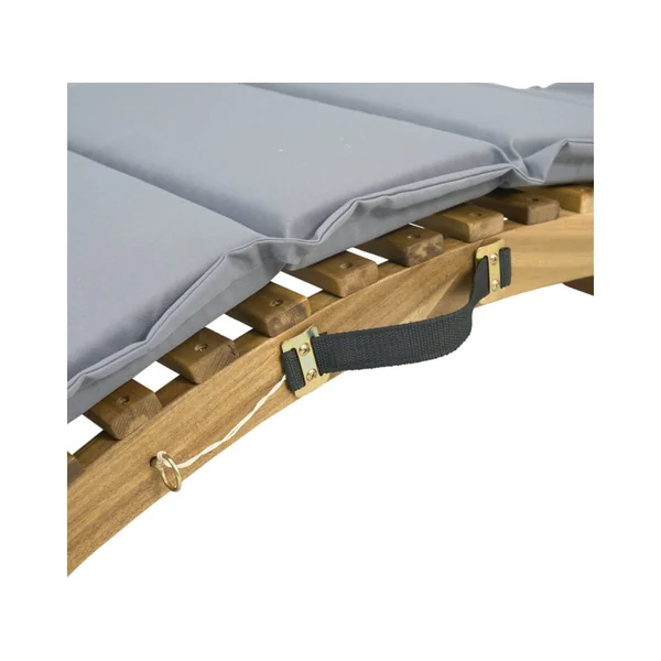 Lettino in legno "Jakarta" con cuscini - Grigio - Imagen 7