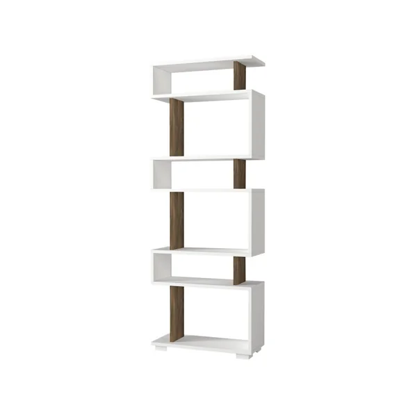 Libreria in legno "Blok" - 60 x 19 x 165 cm - Marrone
