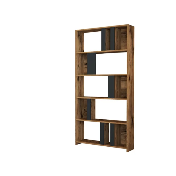 Libreria in legno "Lima" 90 x 20 x 180 cm - Noce