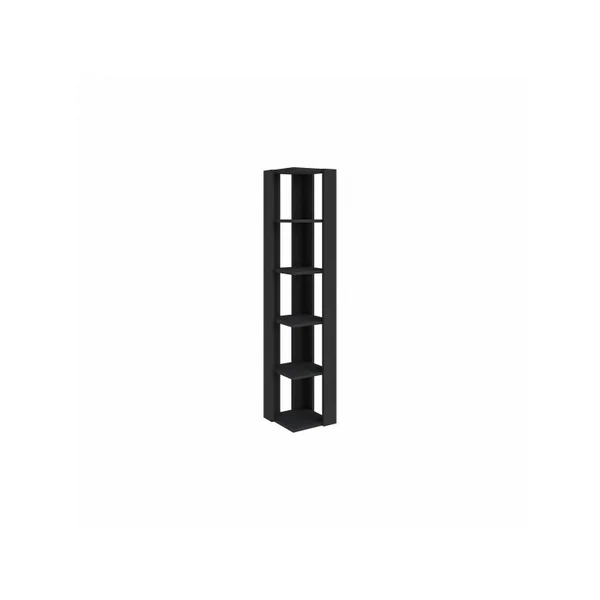 Libreria in legno "Nati" - 32 x 32 x 161 cm - Nero