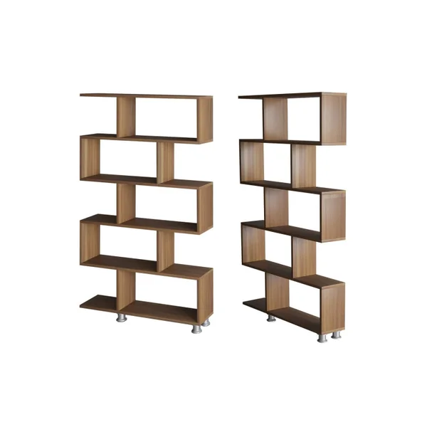 Libreria in legno "Nilüfer" 90 x 20 x 156 cm - Noce