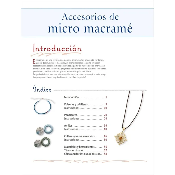 Libro Accesorios de Micro Macramé - 83 Proyectos - Imagen 7