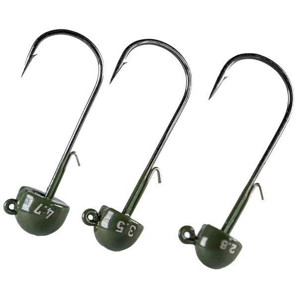 LMAB Tungsteno Ned Jig #1/0 calabaza verde