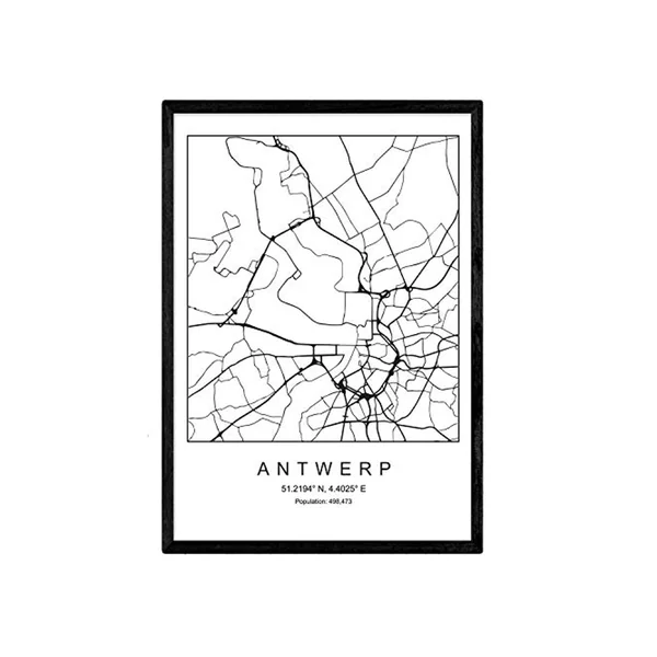 Lámina NACNIC Mapa Antwerp (A4)