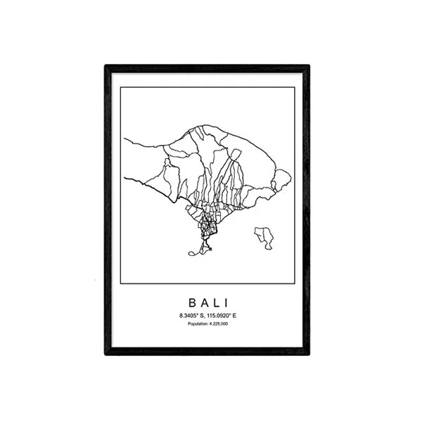 Lámina NACNIC Mapa Bali (A4)