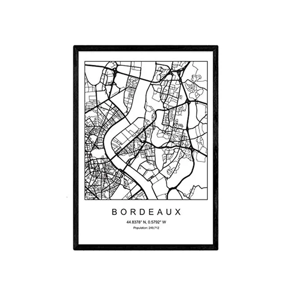 Lámina NACNIC Mapa Bordeaux (A4)