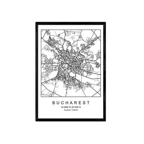 Lámina NACNIC Mapa Bucharest (A4)