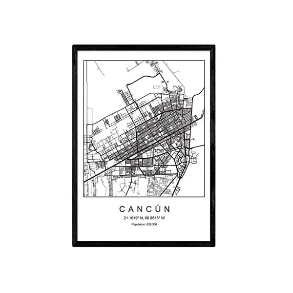 Lámina NACNIC Mapa Cancun (A4)
