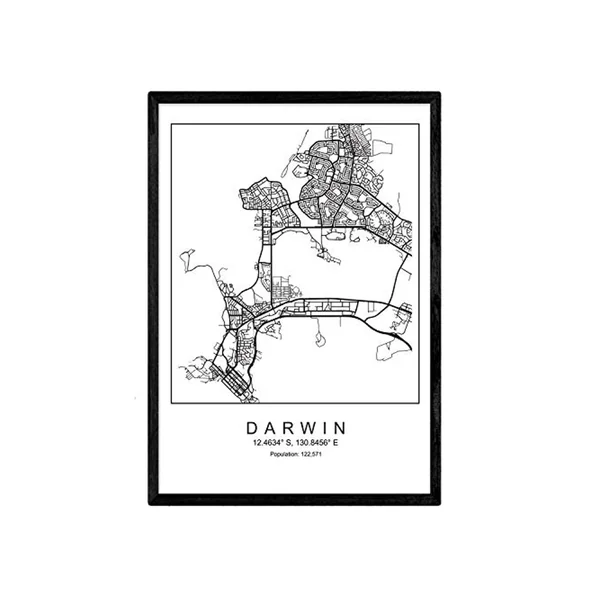 Lámina NACNIC Mapa Darwin (A4)