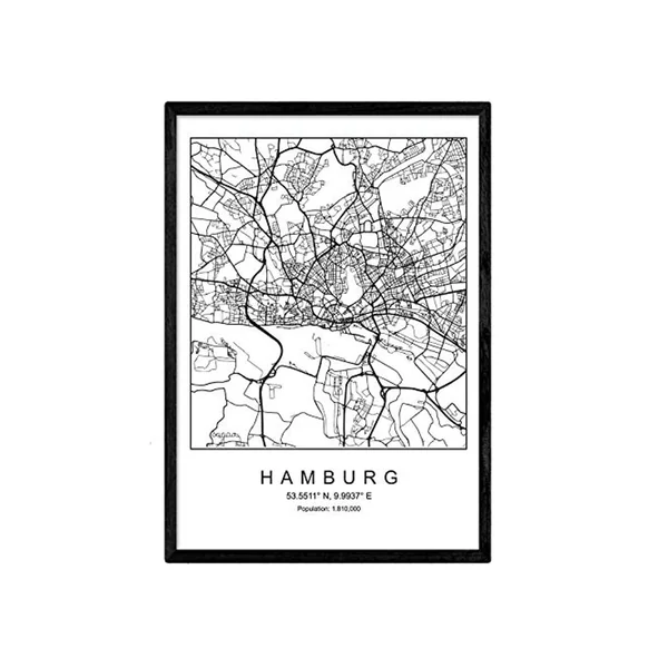 Lámina NACNIC Mapa Hamburg (A4)