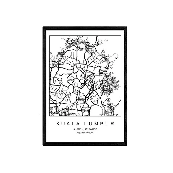 Lámina NACNIC Mapa Kuala lumpur (A4)