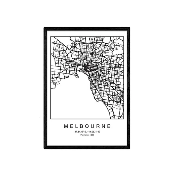 Lámina NACNIC Mapa Melbourne (A4)