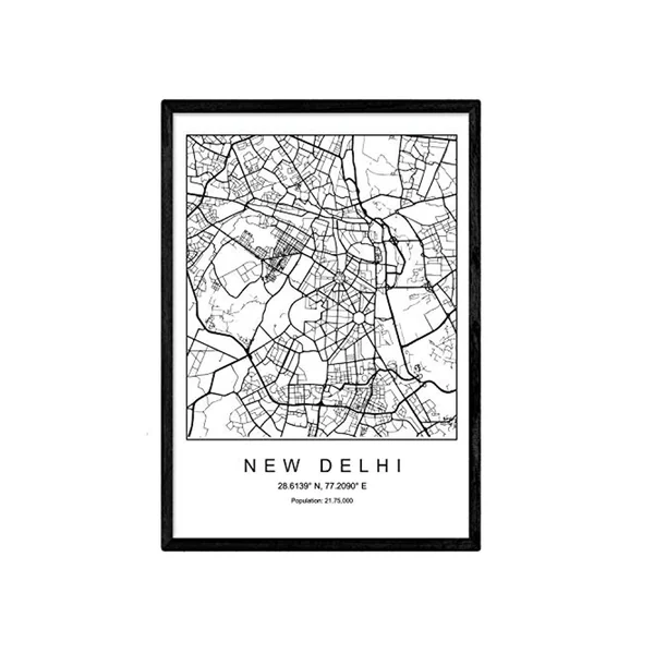 Lámina NACNIC Mapa New delhi (A3)