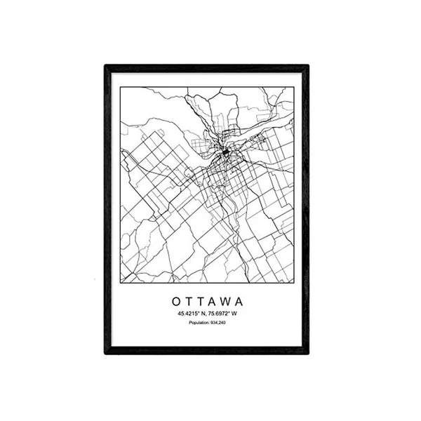 Lámina NACNIC Mapa Ottawa (A3)