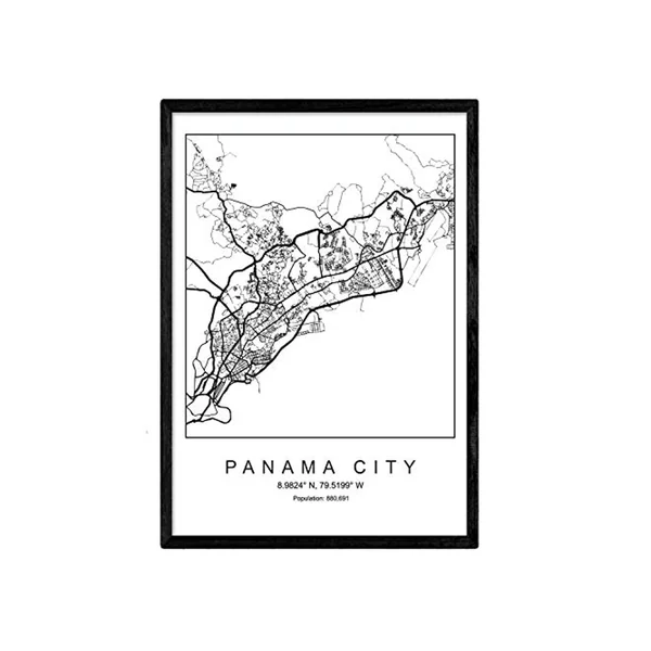 Lámina NACNIC Mapa Panama city (A4)