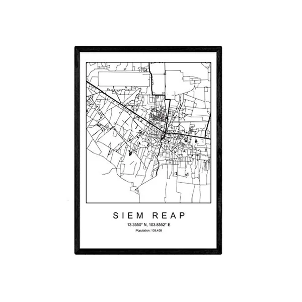 Lámina NACNIC Mapa Siem reap (A4)