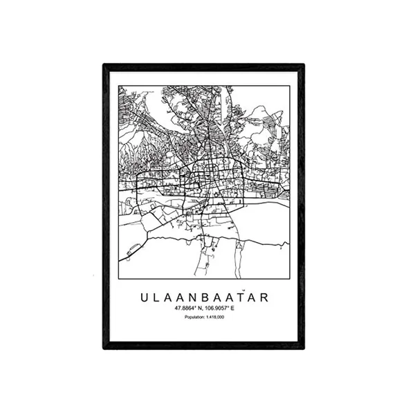 Lámina NACNIC Mapa Ulaanbaatar (A3)