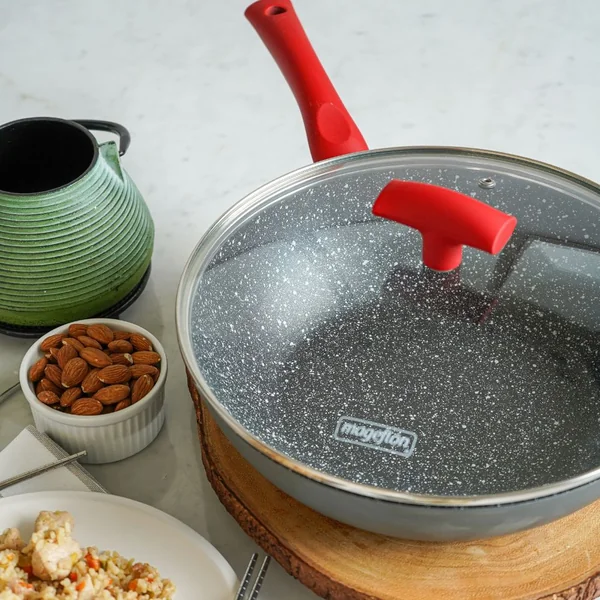Mageflon Wok Con Tapa Vulcano 28cm - Imagen 3