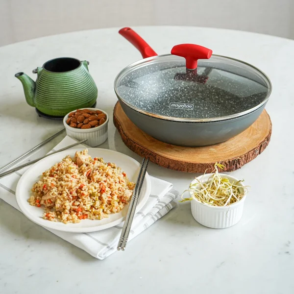Mageflon Wok Con Tapa Vulcano 28cm - Imagen 4