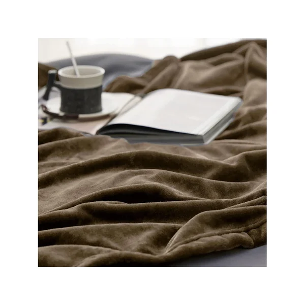 Manta Suave Marrón 120x150Cm-BOD HOME