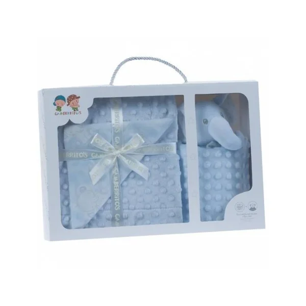 Manta y Dou-dou Gamberritos - Set de Regalo para Bebé