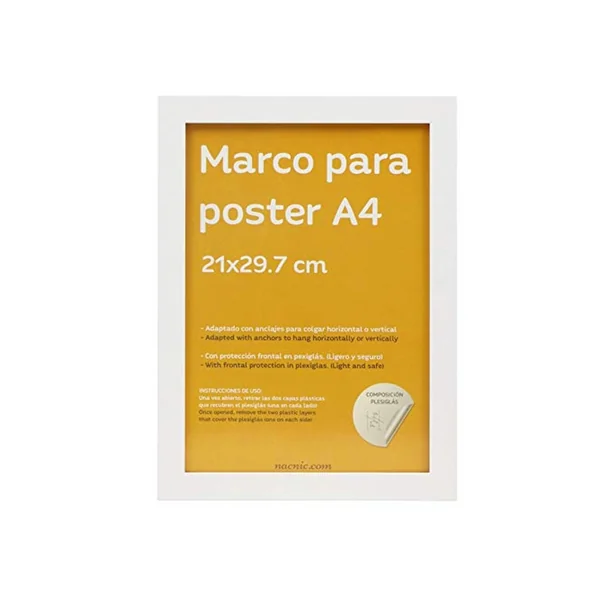 Marco NACNIC (21 x 29,7 cm - MDF - Blanco)