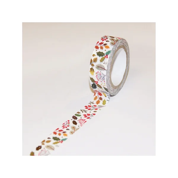 Masking tape Navidad - Plantas con oro