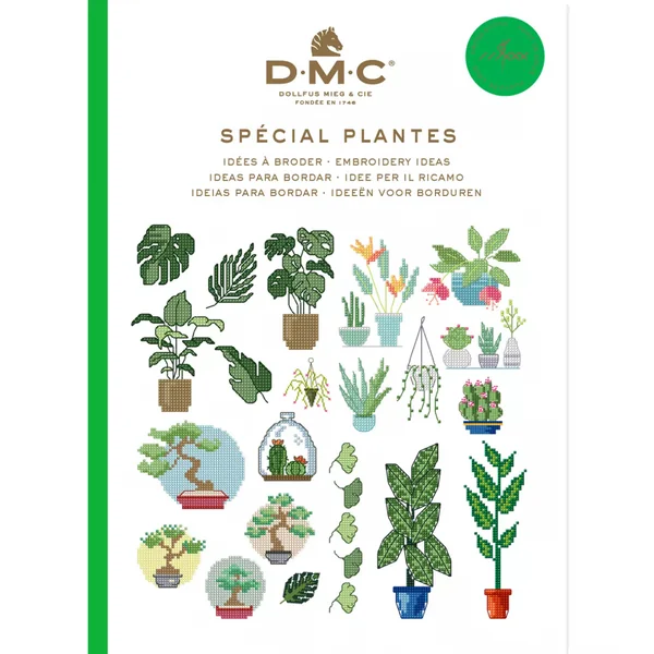 Mini libro punto de cruz especial plantas DMC