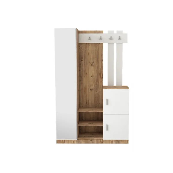 Mobile da corridoio in legno "DD7" - 113 x 37 x 179 cm - Bianco