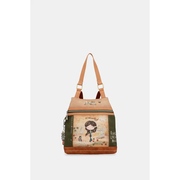 Mochila antirrobo Peace & Love Camel